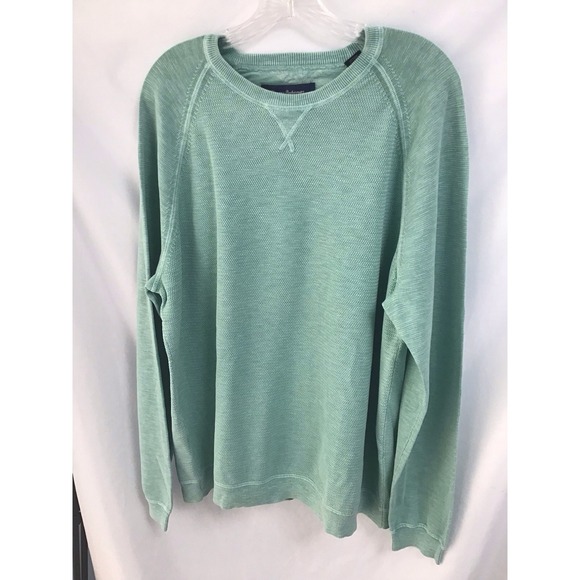 Tommy Bahama Men's Long Sleeve Waffle Cotton Pullover Green Size XL - Picture 1 of 6